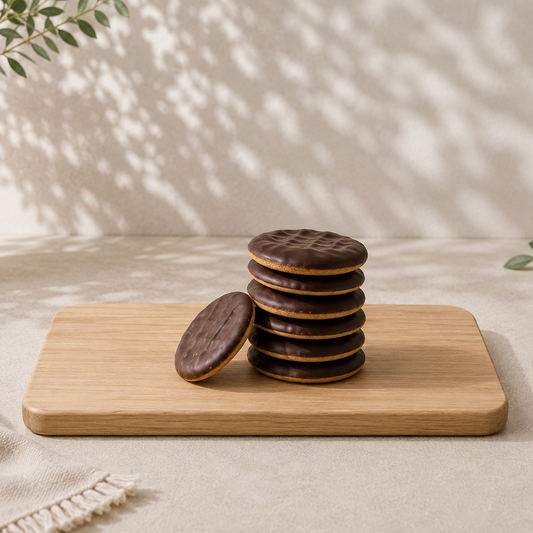 Biscoitos cobertos de chocolate (pacote com 4)