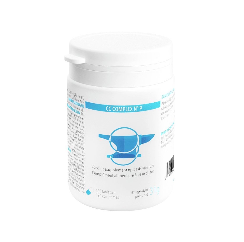 Fer bisglycinate - 120 Comprimés - 4 mois de cure - Oscar Bvba